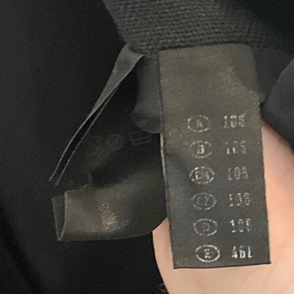 Vintage Men’s blazer overcoat Linen blend Button down Angelico Litrico Black 46L - Picture 11 of 15